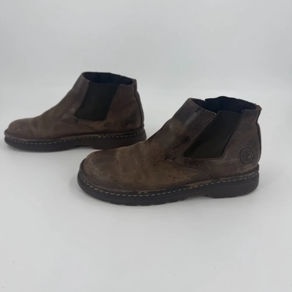 Dr. Martens Chelsea Boots Mens US 11 Brown Air-Cushioning Sole Round Toe Slip On